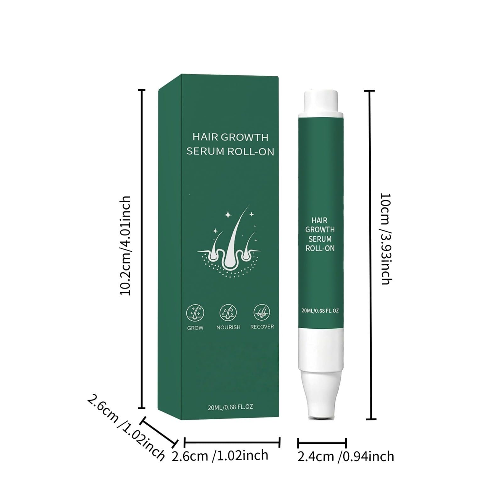 Serum do wzrostu włosów typu roll-on do wzrostu włosów