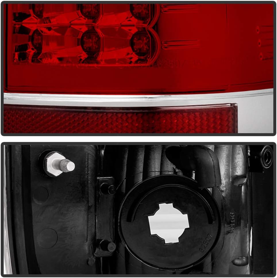 ACANII - For 2008-2016 Ford F250 F350 F450 Superduty Red Clear LED Rear Tail Lights Lamps Replacement Driver & Passenger