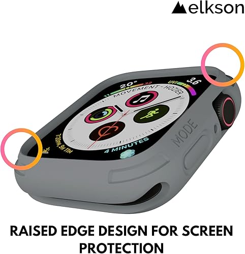 Miniatura 62 de elkson Compatible con Apple Watch 46mm Carcasa Bumper, Quattro Series Carcasa Resistente para Apple Watch y iWatch Series 11 10, Funda Protectora