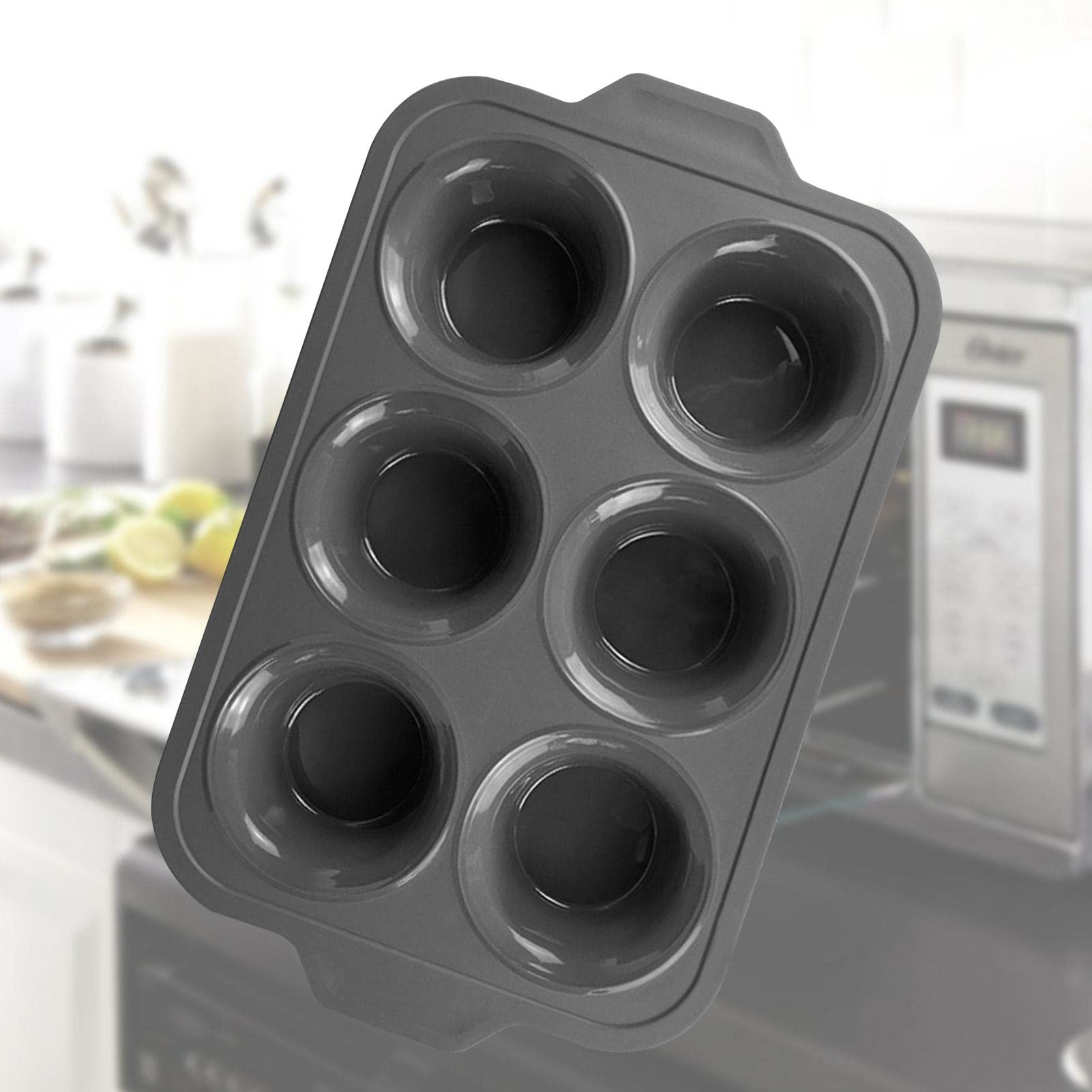 Juego de 6 moldes para tartas de silicona | Mini moldes para magdalenas de silicona antiadherente, moldes de silicona para hornear, para horno, nevera, congelador | magdalenas de silicona antiadherente, moldes de silicona para hornear, para horno, , conge