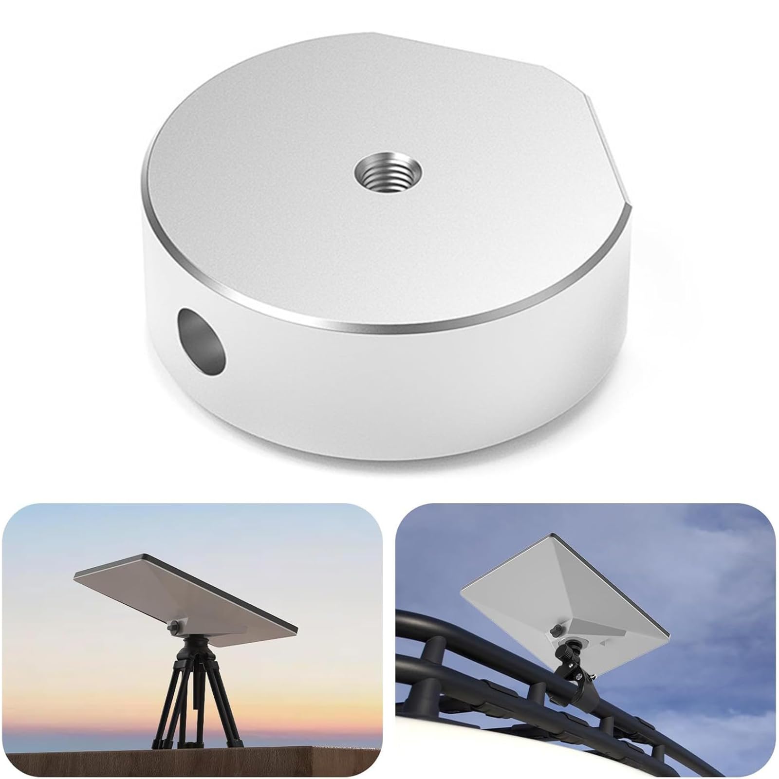 Starlink Mini-Stativhalterungsadapter aus Legierung, 1/4-Zoll-20-Gewinde, passend für Standard-Stative und Klemmen, langlebig, präzisionsgefertigt, schnelle sichere Installation, ideal für Wohnmobile