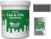 Vista 12 de Kit de reacabado de azulejos y bañera NADAMOO, blanco, sin herramientas, 500g/17 oz de emulsión y 10g de endurecedor