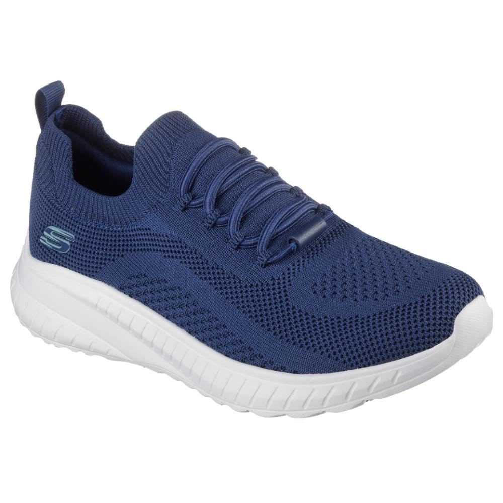 Skechers Women's Squad Chaos Sr Work Shoes, Navy Textile, 6.5 UK