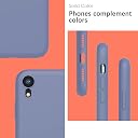 YATWIN Silicone Back Case for iPhone XR, Soft-Touch Phone Back Cover for Apple iPhone XR - Lavender Grey gallery image