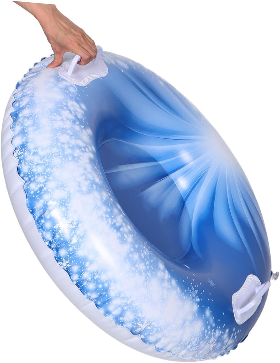 Didiseaon Inflatable Snow Tube for Outdoor Sledding PVC Heavy Duty Snow Sled with Handles and Outdoor Fun