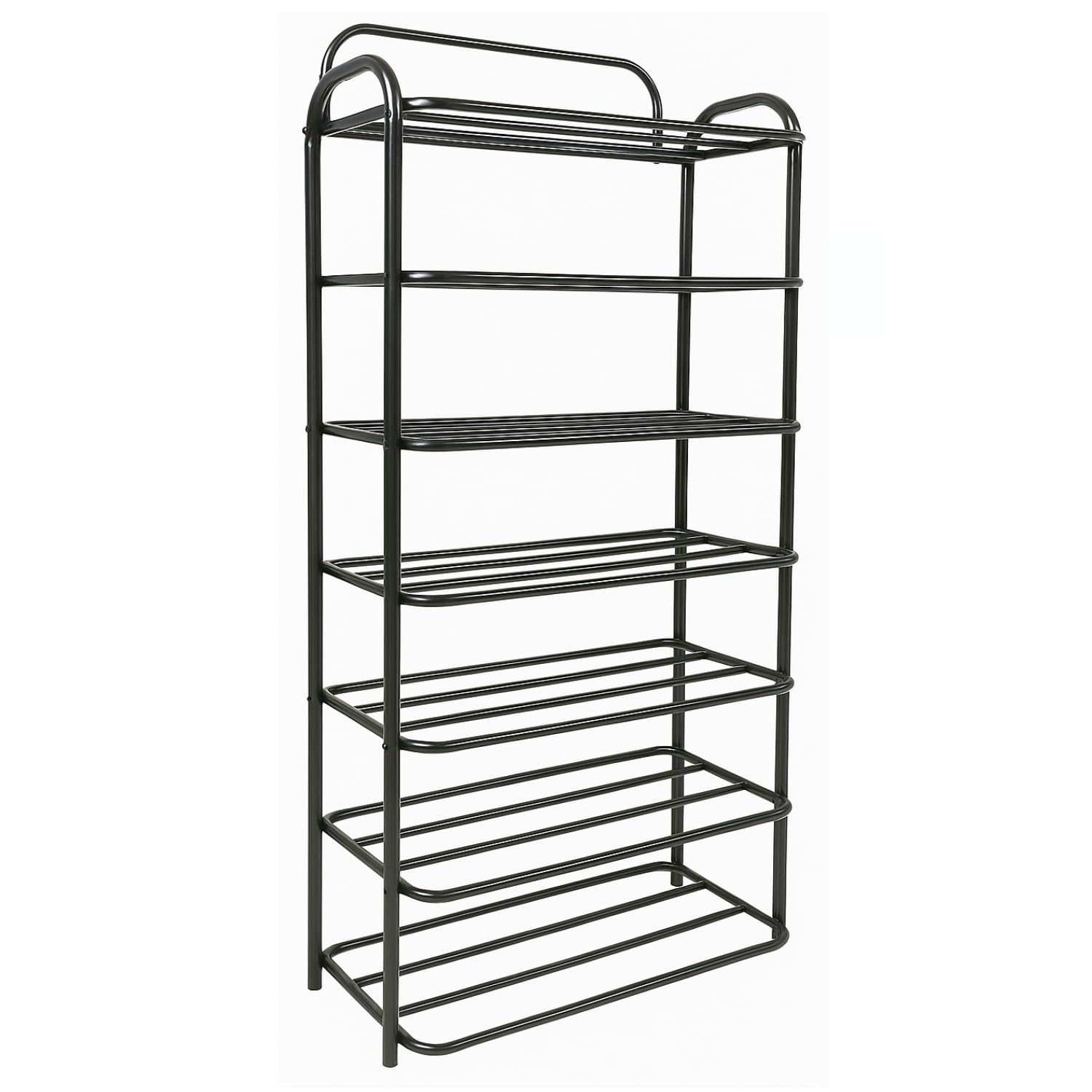 ALANBIU Iron Metal Shoe Rack (6 Shelves) | Premium Multipurpose Shoe/Slippers/Books/Clothes Open Shelves Stand for Home and Office, Easy to Move & Assemble Footwear Rack (Big-Black) (Large)-image-44