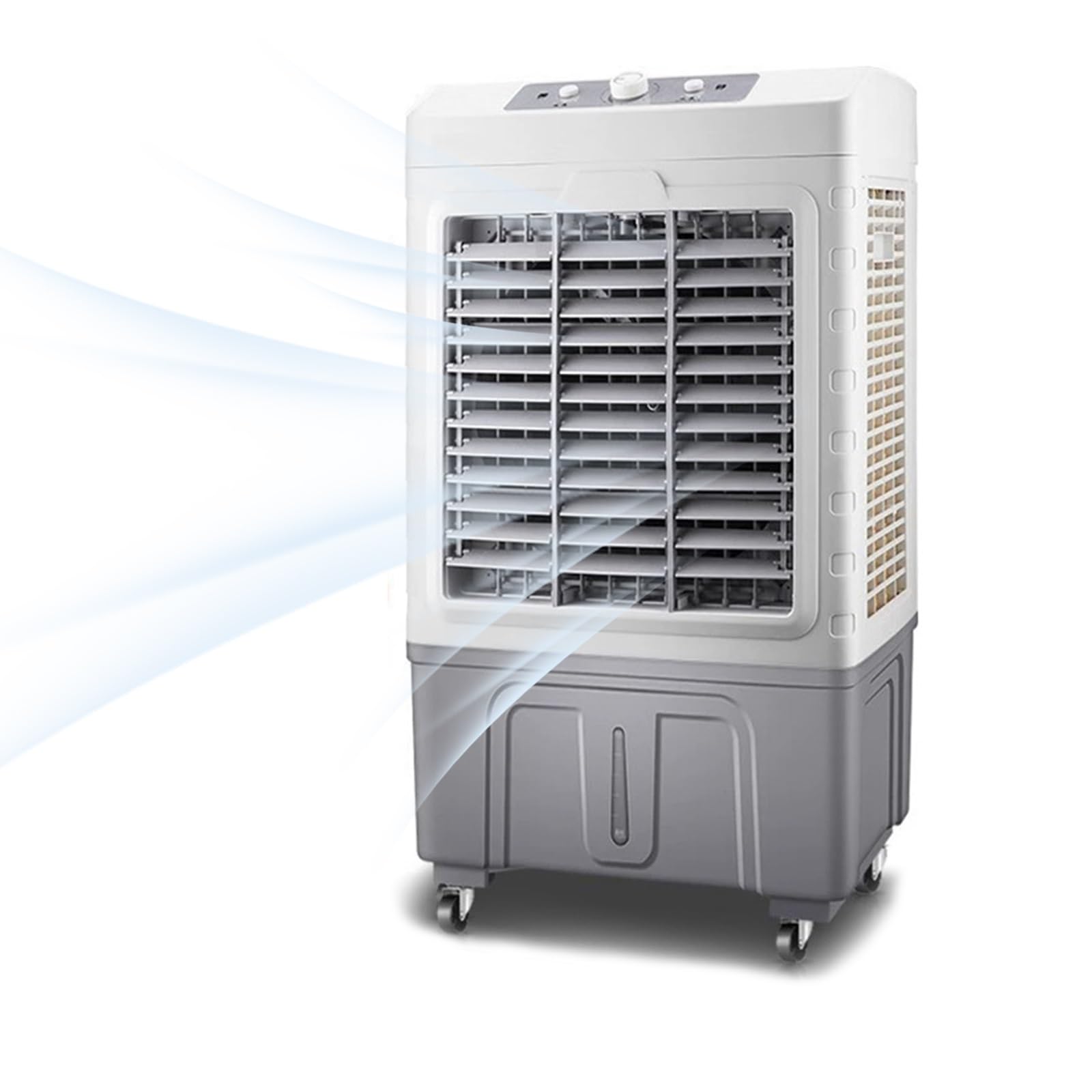 TIANQIHAO Evaporative Air Cooler Humidifier Fan, 50L Tank, 3 Speeds - Portable Cooling For Room, Office, Garage,A-88cm/34.6in