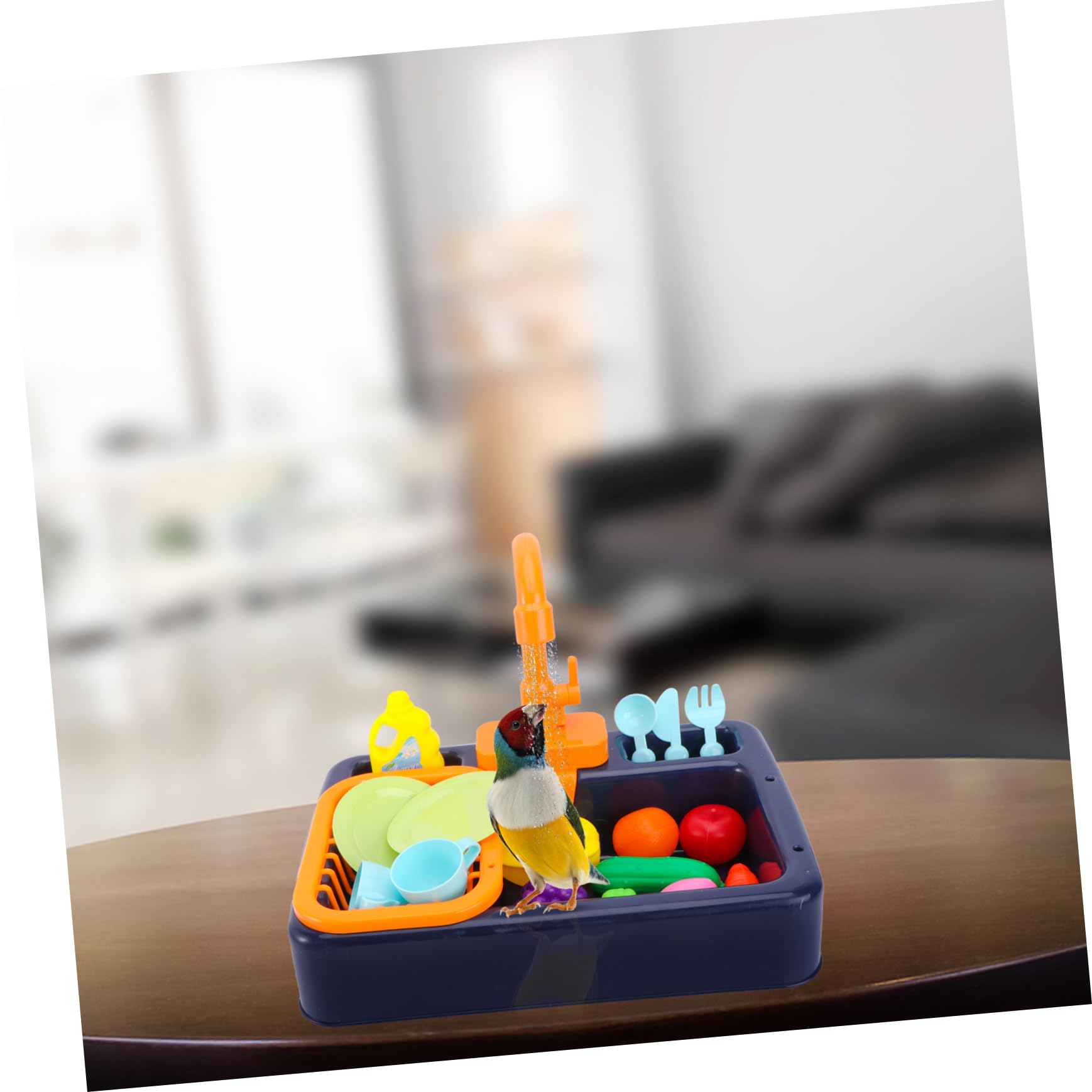 Abaodam Bassin de Bain Automatique pour Oiseaux en Abs, 1 Set | Bain pour Perroquet, Arrosage Continu sans Batterie, Convient aux Petits Oiseaux Couleur Aléatoire