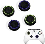 DLseego 4PCS Thumb Grips Caps for Xbox One X S PS5 PS4 PS3 PlayStation DualSense Switch Pro Wireless Controller Steam Deck, Soft Silicone Anti-Slip Button Cap Joystick Cover - Black 1