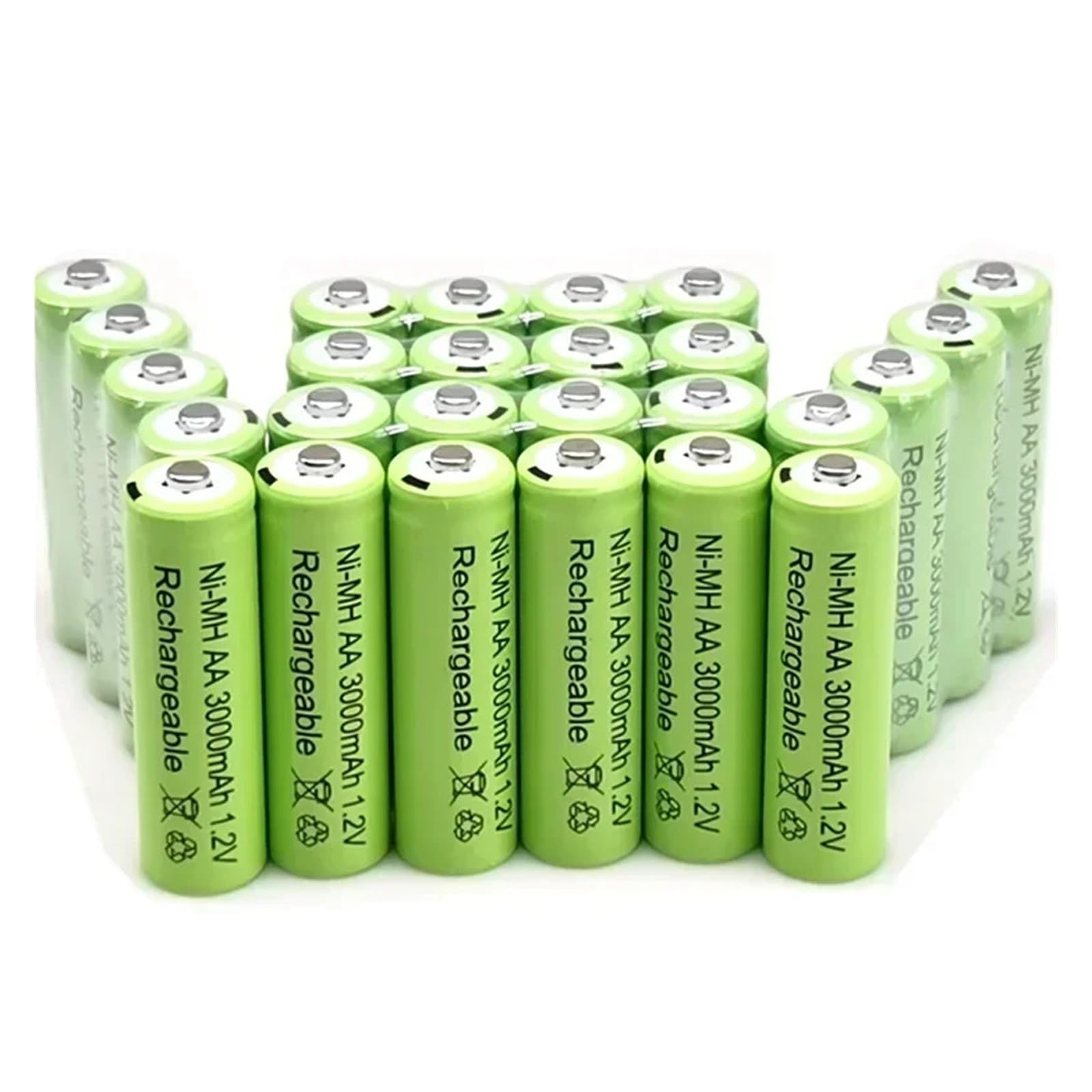 1.2 V AA 3000 MAh NiMH 1.2 V Batterie Ricaricabili Batteria Verde Lampada Solare Da Giardino Torcia Elettrica Lampada Lanterna Torcia(50PCS Battery)