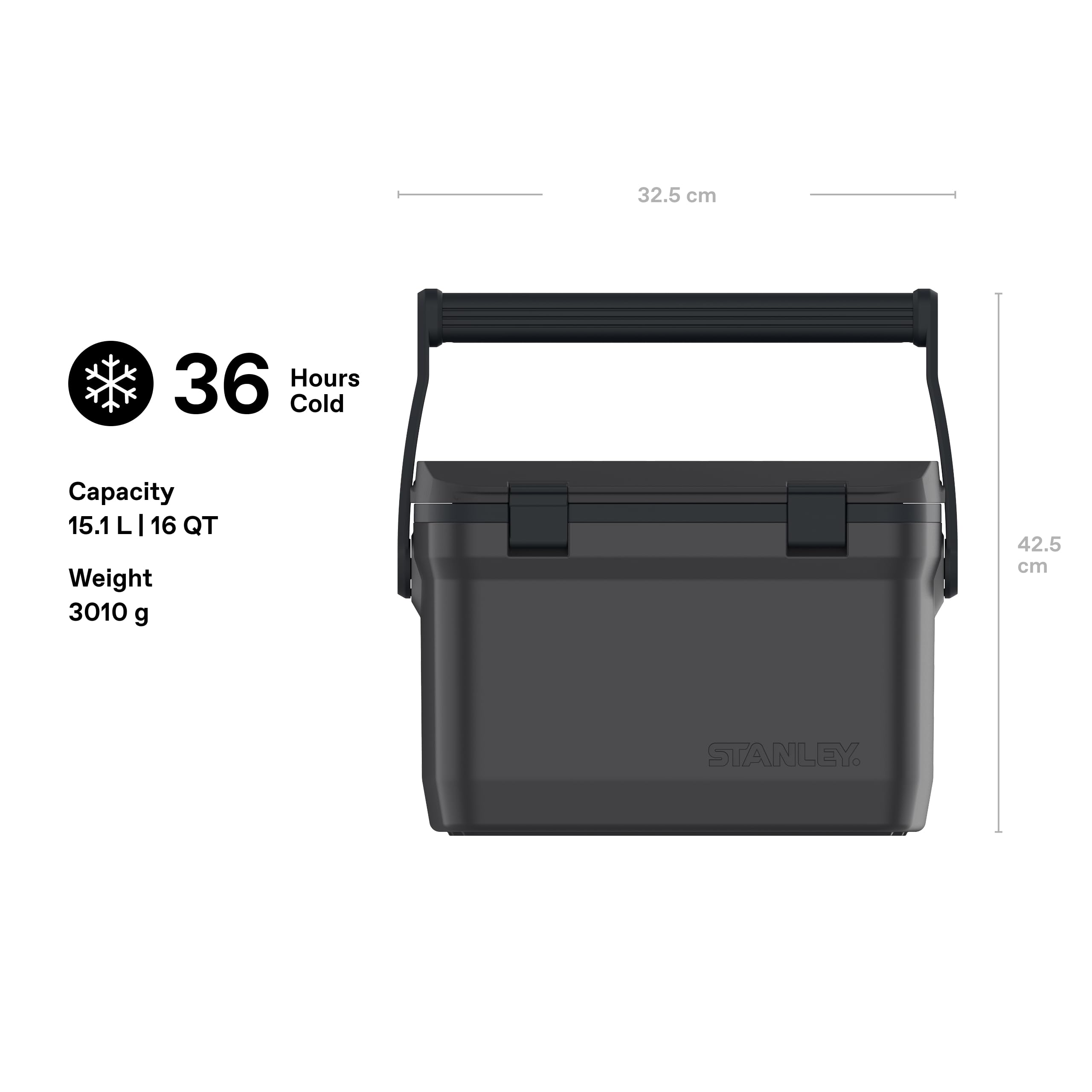 Stanley 1913 Adventure Outdoor Lodówka - Lód Do 48 Godzin - Cool Box - Bez BPA - Wytrzymała Skrzyniowa Lodówka Kempingowa - Może Służyć Jako Siedzisko - Szczelna