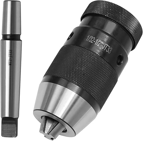 Miniatura 7 de 1/32" -1/2" JT33 Chuck MT2-JT33 Adaptador de portabrocas R8 Portabrocas sin llave