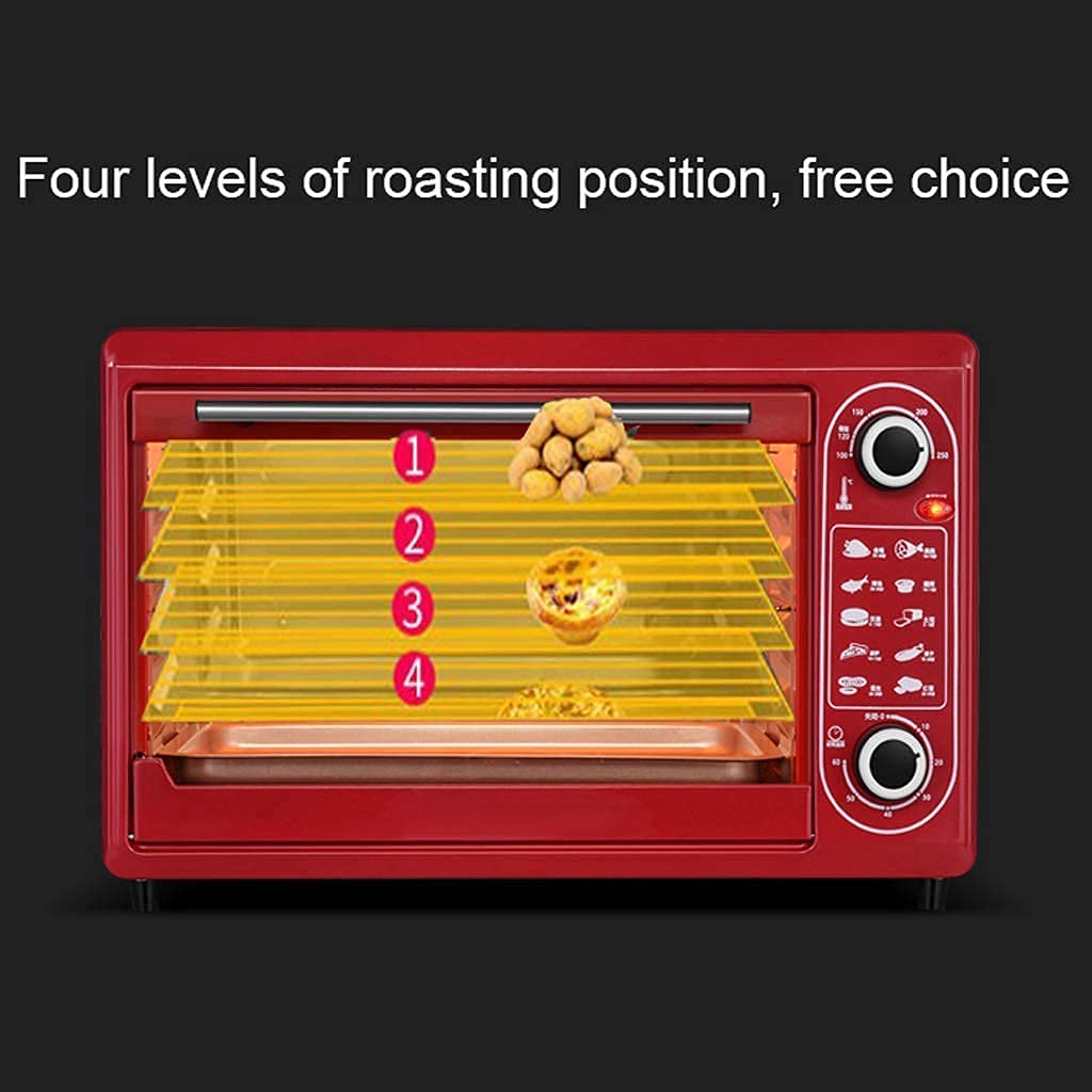 FAXIOAWA Mini Forno da 48 Litri Temperatura Regolabile Posizione di Cottura a Quattro Livelli Cottura Domestica Forno Elettrico Completamente Automatico Multifunzione