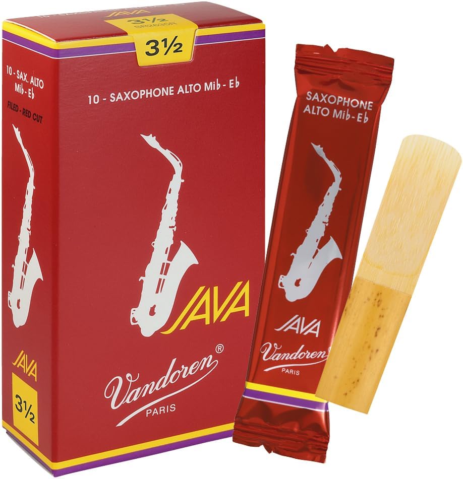 Vandoren "Java Red" Alto saxophone reeds, box of 10 - Strength 3,5