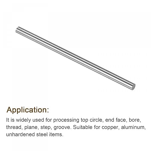 Miniatura 13 de uxcell Barra de acero redonda de 0.197 in HSS 63-65 HRC, herramienta de base de barra de torno de 2.362 in de largo para eje de engranajes, tornos