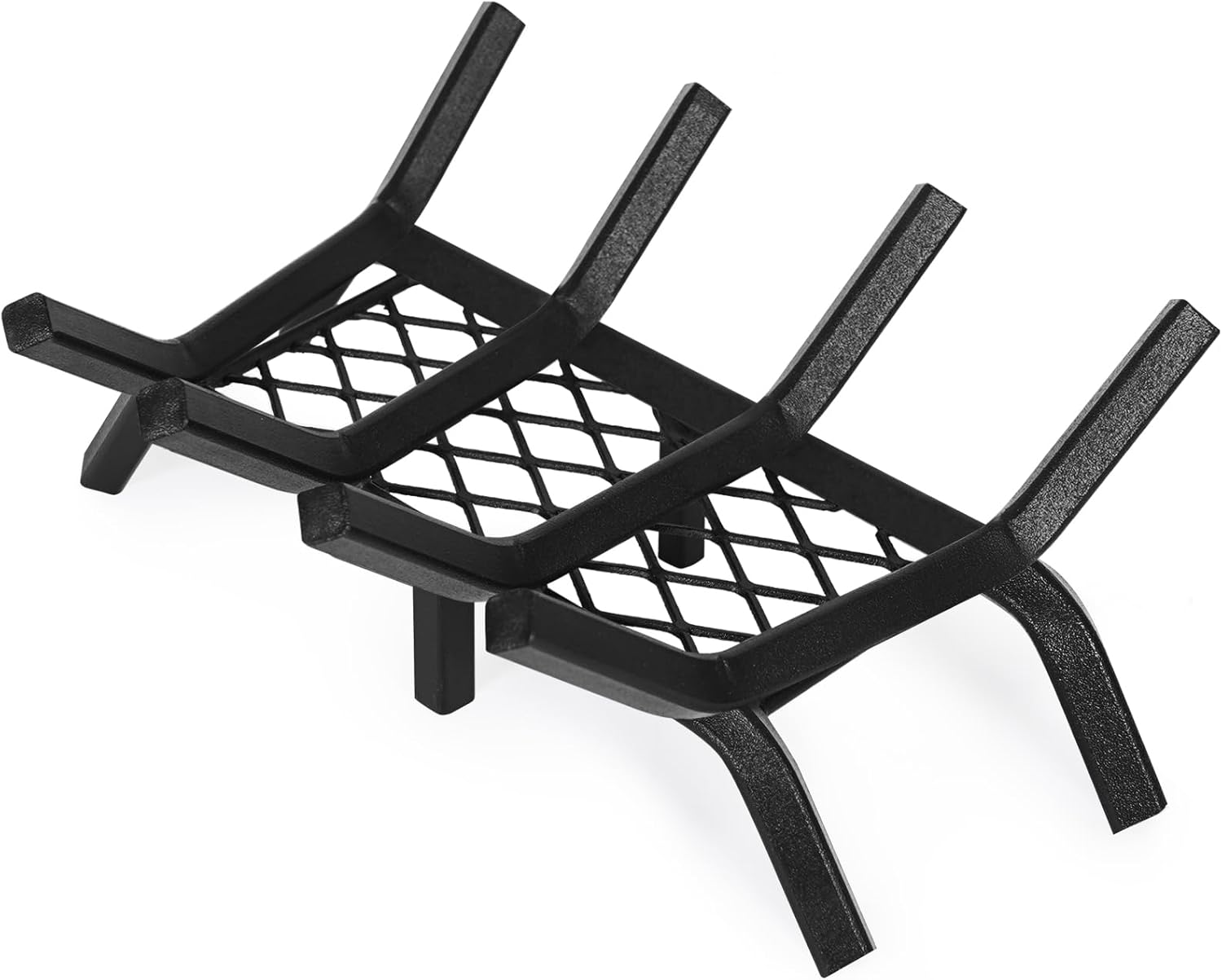 Fireplace Grate 17 "Heavy Duty with Ember Retainer, 1/2” Bar Fire Log Grate for Inside Fireplace, Fireplace Assectories, Chimney Hearth Wood Stove Burning Rack Holder,Wood Stove Grate for Outdoor 17"