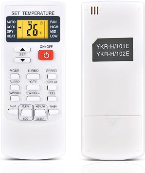 Replacement Remote Control for Honeywell/COSTWAY YKR-H/101E/102E YK-H/132E AUX MABE & Della 048-MS Series Compatible with HL14CESWG 10418US-CYFP FP10404US 1015-CYFP 10524US-CYFP 048-MS-12/18/24