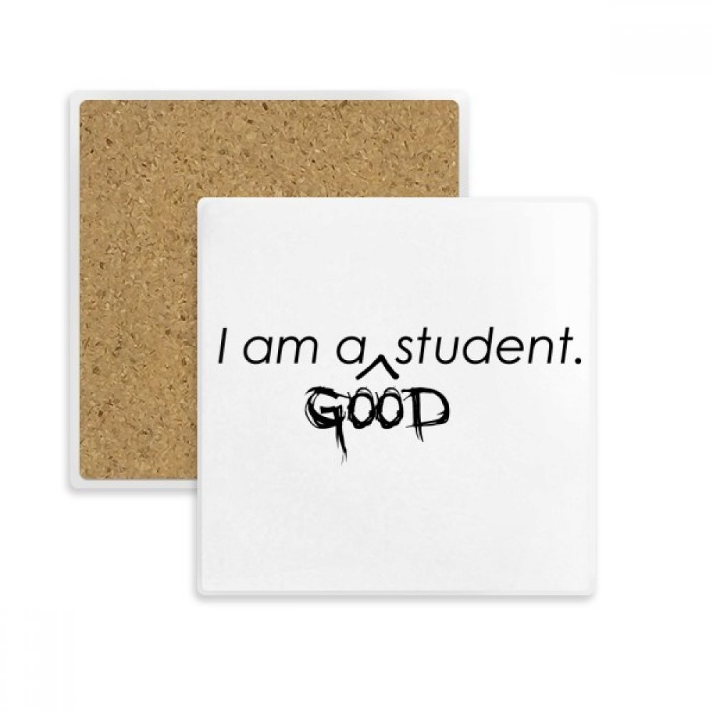 Coaster absorbant Je suis Une Bonne élève pour tasse et verre multicolore