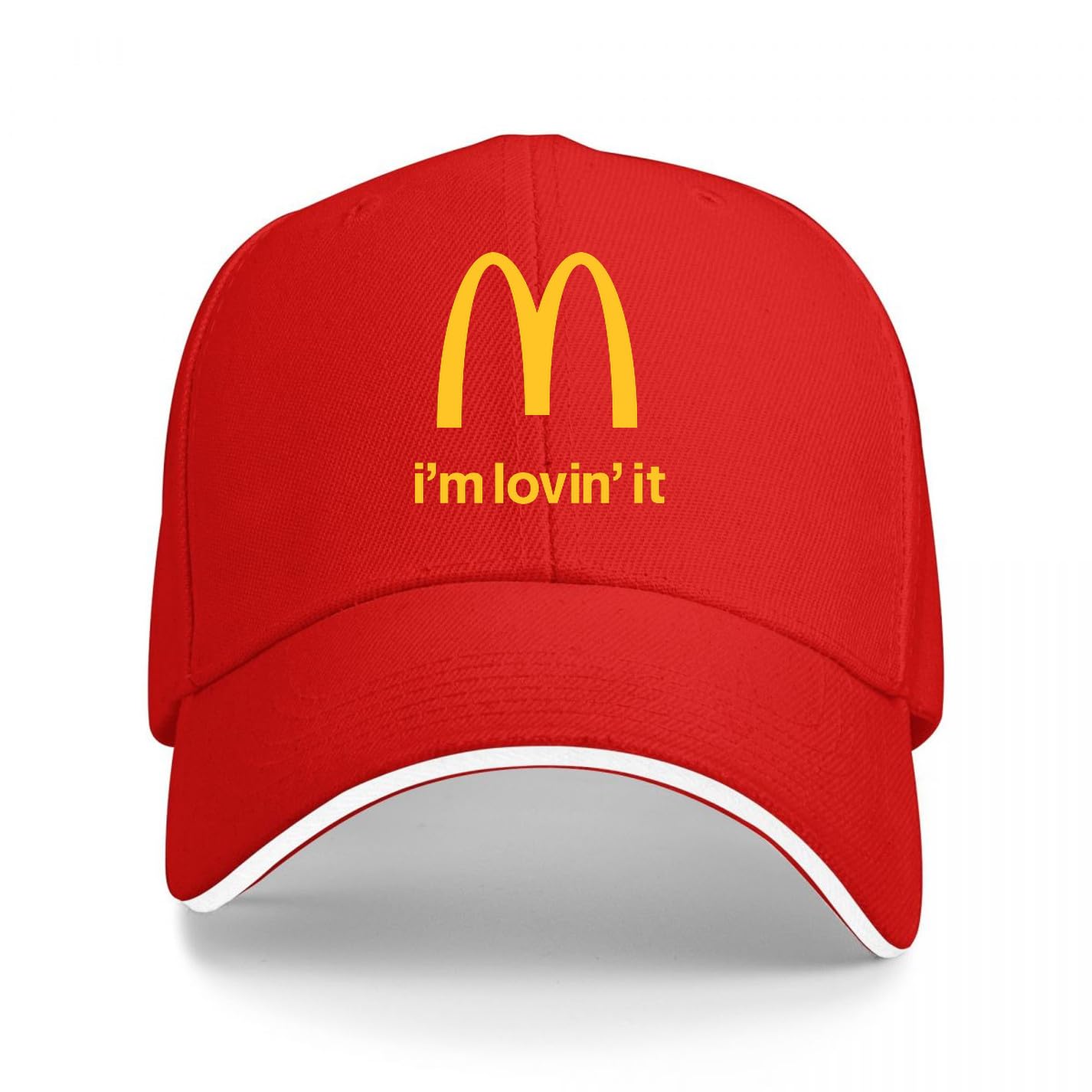 Uhrzhzz Baseball Cap McDonald's I'm lovin'it Red Dad Trucker Hat