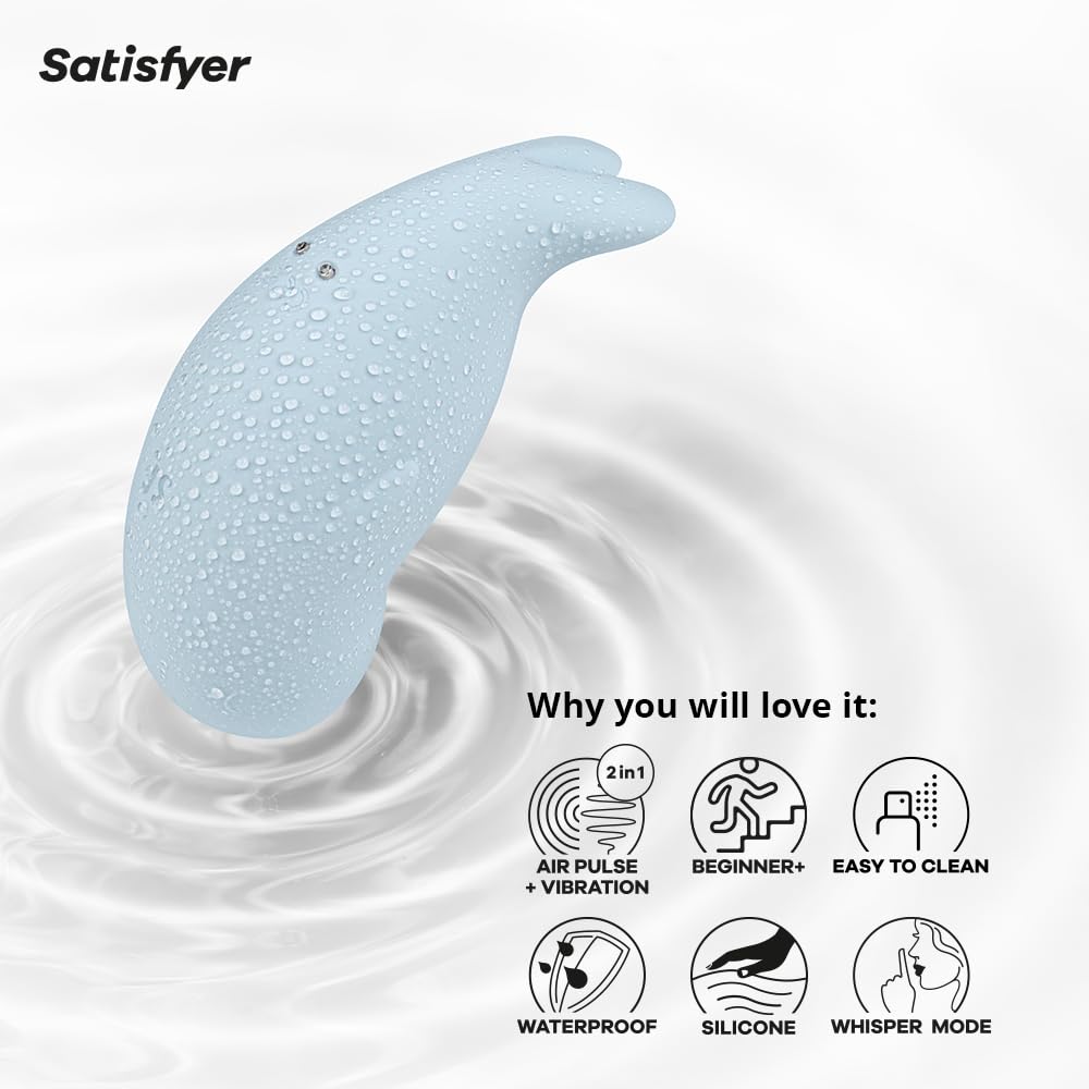 Satisfyer Seal You Soon | Vibratori Air Pulse | Doppia Stimolazione | Sex Toys Femme étanche (IPX7) | Silicone Medico e ricaricabile | 11 cm Voyage Clitoridienne Sex Toy