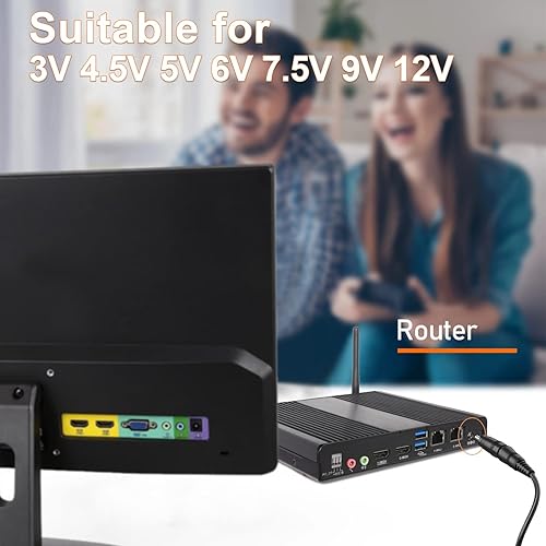 Miniatura 6 de SoulBay Adaptador de CA universal de 36 W, 3 V, 4,5 V, 5 V, 6 V, 7,5 V, 9 V, 12 V, conmutación multivoltaje, transformador de fuente de alimentación