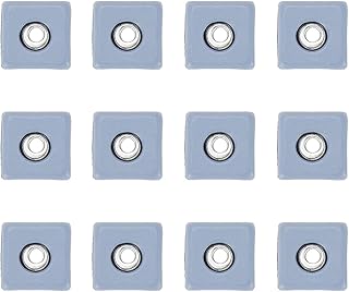 Woogim 12Pcs Furniture Sliders 1x1Inch Square Screw On Furniture Glides Sliders for Wooden Furniture Nail on Chair Glides Sliders Pads for Carpet Hardwood Floor