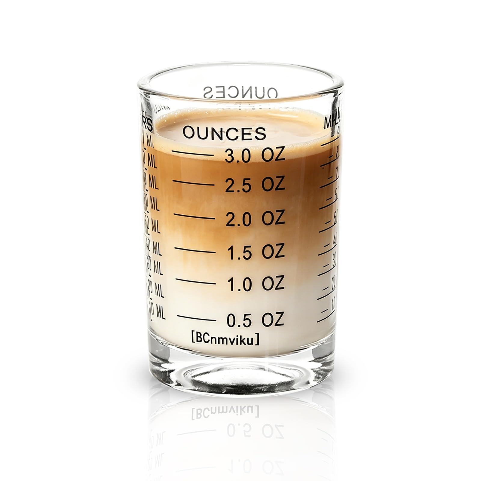 Shot Glass Measuring Cup 3 Ounce/90ML Liquid Heavy High Espresso Glass Cup Black Line