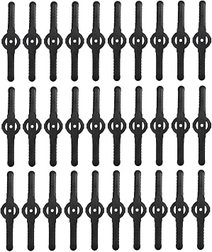 GLOGLOW 30PCS Trimmer Blades Replacement Set, Plastic Weed Eater Blades for Lawn Mower Accessories for Yard Trimming Landscaping Gardening Outdoor Maintenance