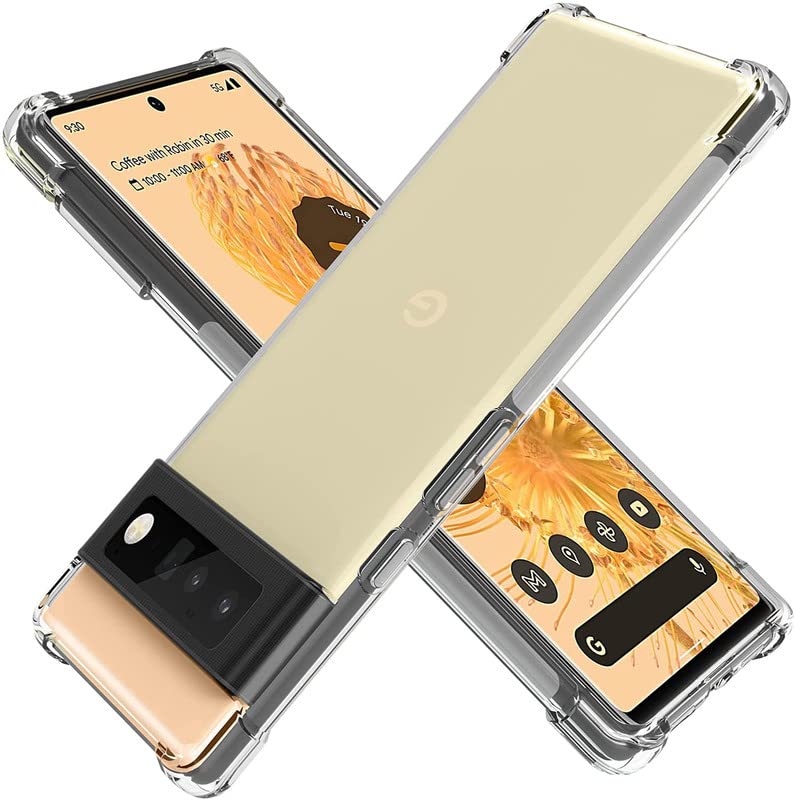 ConnectPoint Shockproof Bumper Transparent for Pixel 6 Pro, Camera Protection Soft Bumper Transparent Silicon Shockproof Slim Back Cover Case for Google Pixel 6 Pro - Transparent (B09SX1L8LM) Amazon Price History, Amazon Price Tracker