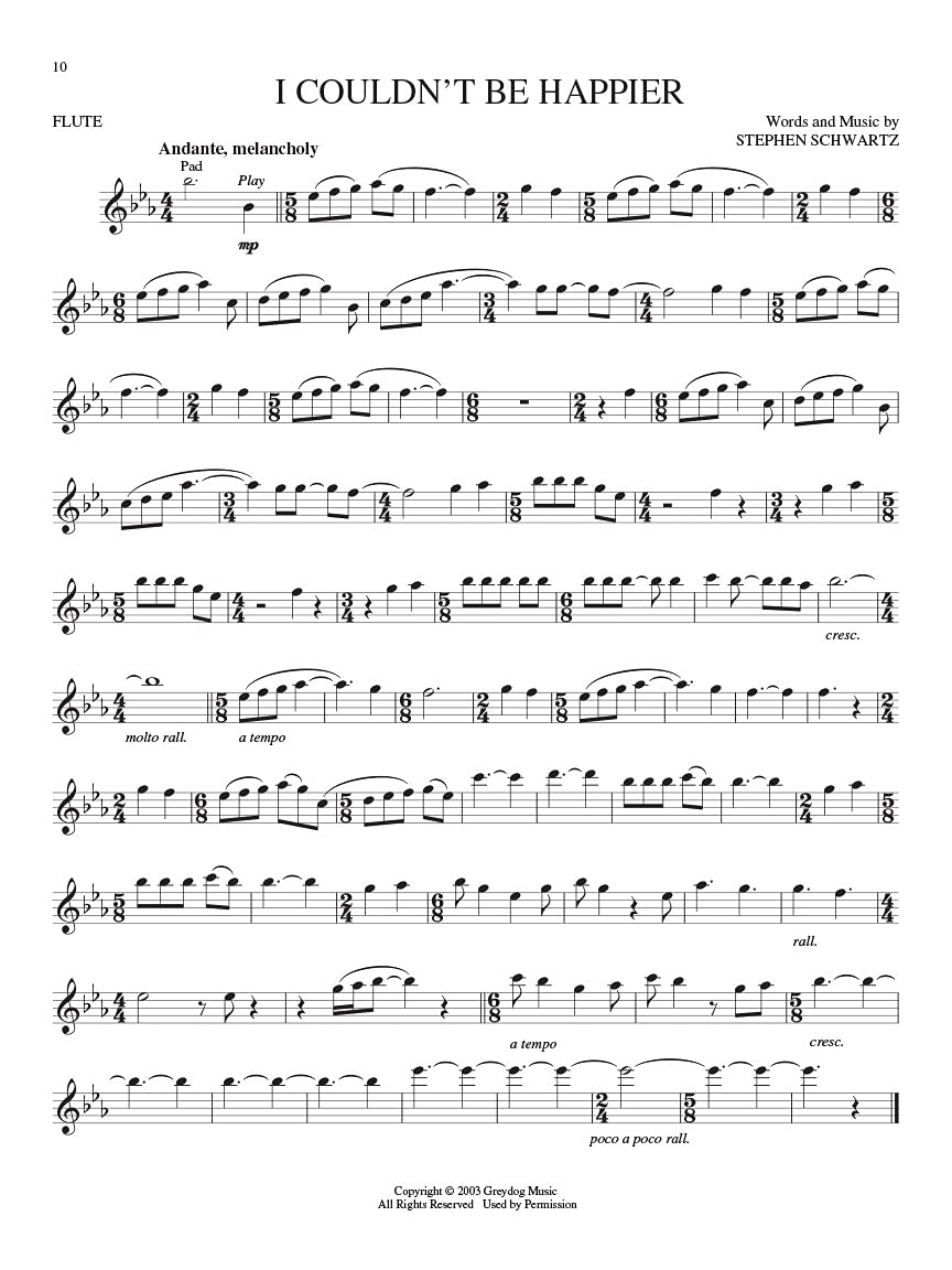 A New Musical Wicked - Flute | Sheet Music Book with Instrumental Play-Along from the Broadway Musical by Stephen Schwartz | 13 Songs with Online ... Performance and Students (Instrumental Folio) image 5