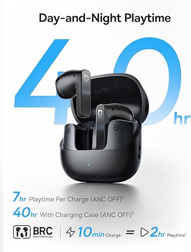 Miniatura 5 de Baseus BS1 NC Auriculares semiintraurales con cancelación de ruido con ANC híbrido adaptativo, sin presión auditiva, audio de alta resolución