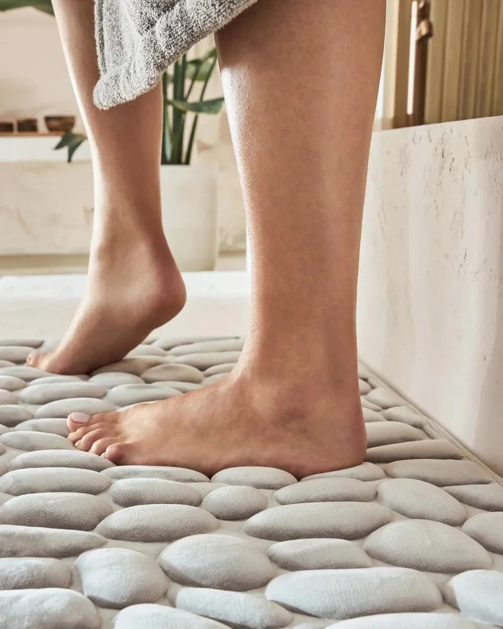 AILISK Original la Berge Tapis de Bain Tapis de Bain Galet la Berge(Gris Clair,50 * 80cm)