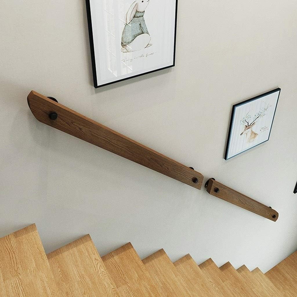 Staircase Handrail Rail Banister Kit,Wood for Indoor Stairs Steps Non-Slip Pine Stair Railing Home Garden Corridor Lofts Decking Rail Corridor/30Cm/12Inch