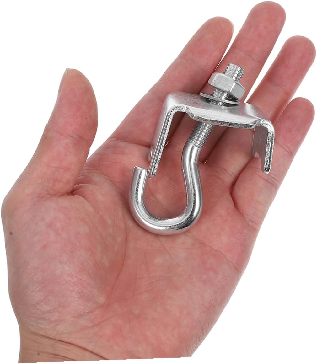 6pcs Heavy Duty Beam Hanger Clamps for Industrial Pipe and Wire Shelving, Metal Rack Accessories with Corner Brackets for Warehouse Storage and Garage Use