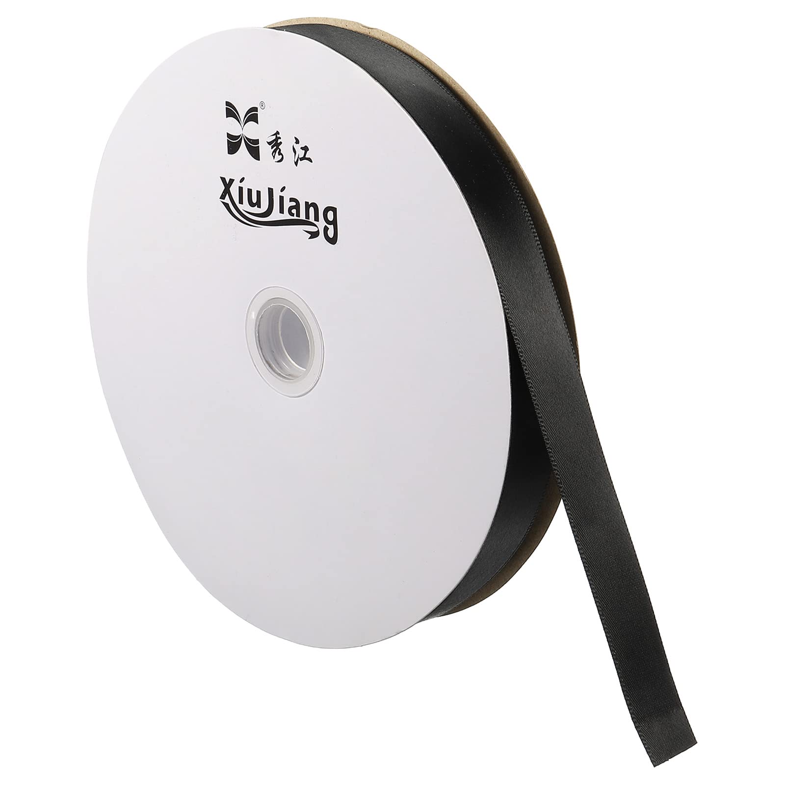 PATIKIL 0.79 Inch Wide 100 Yards Satin Ribbon, Solid Crafts Roll for Party Home DIY Wrapping Decoration Black
