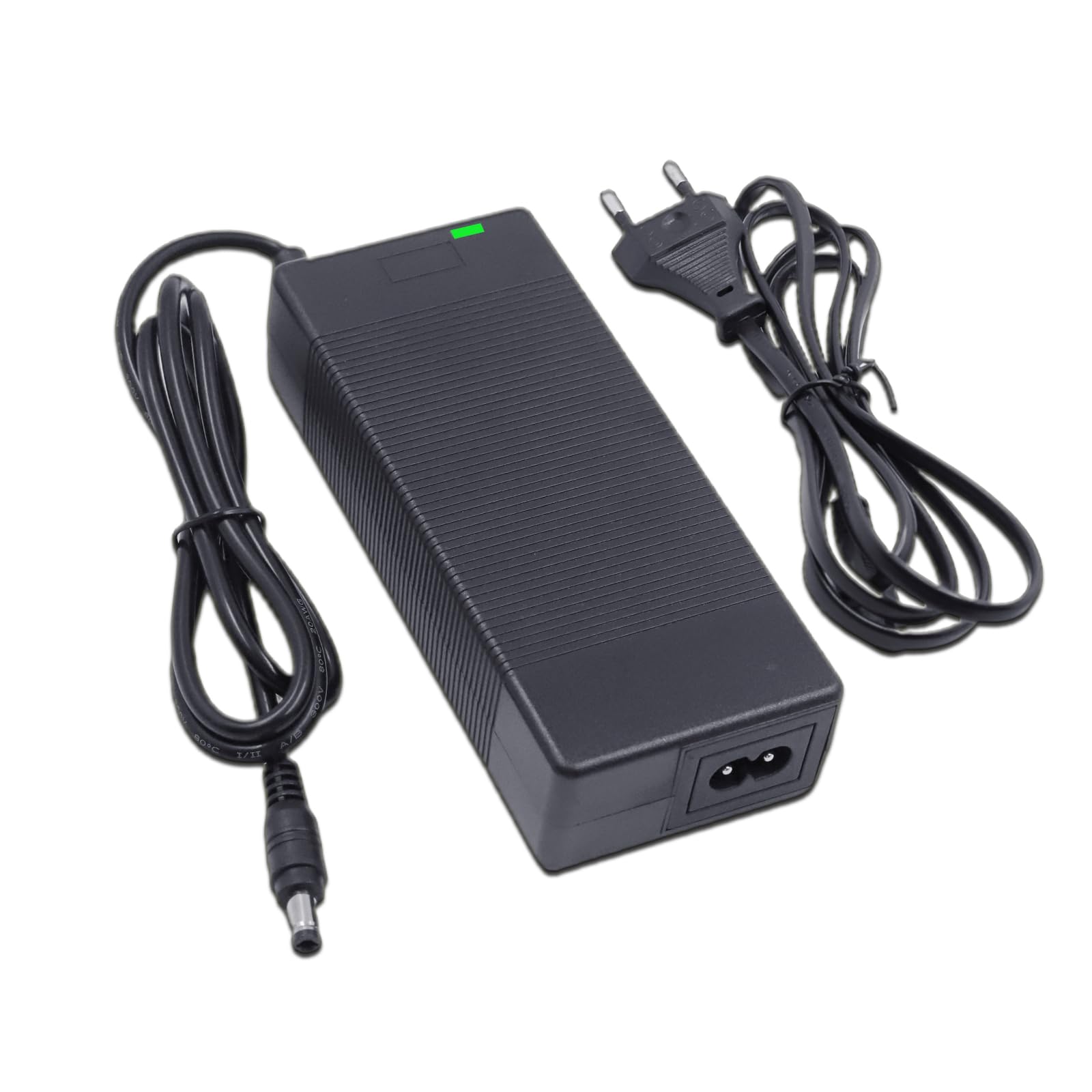 42 V 2 A DC męski adapter do roweru elektrycznego 36 V akumulator litowy, ładowarka do akumulatorów Escooter Ebike ładowarka wtyczka średnica 5,5 mm, 2,1 mm