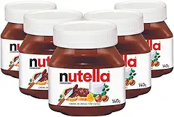Creme de Avelã Nutella, 5 Potes de 140g