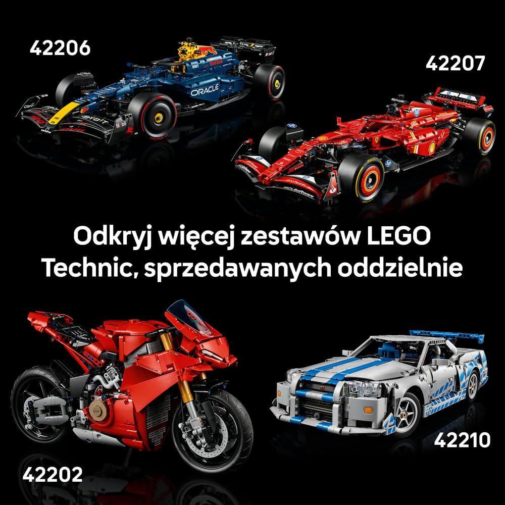 LEGO Technic Samochód wyścigowy 1966 Ford GT40 MKII 42223 | Model samochodu, klocki konstrukcyjne Technic dla dorosłych, prezent dla fana motoryzacji, 793 elementy