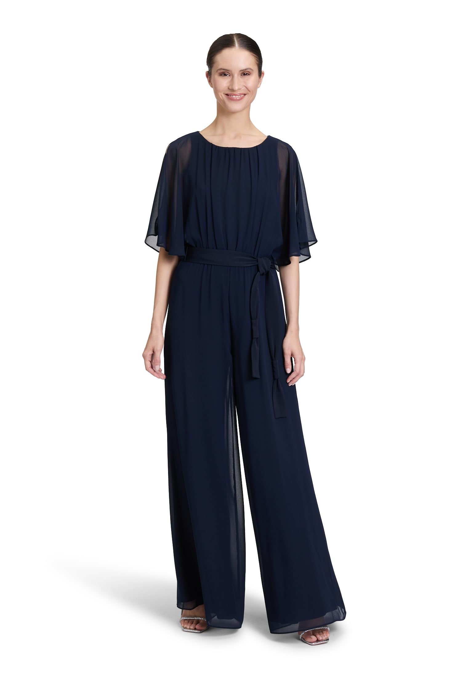 Vera Mont Damen Jumpsuit mit Bindegürtel