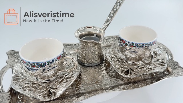 Amazon.com | Alisveristime Turkish Coffee Set for Two, 2 Topkapi