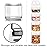 SELEWARE Portable Stackable Food Storage Containers for Snacks Formula Powder and Drinks Twist Lock System Airtight Leak-proof BPA and Phthalate Free Black and White