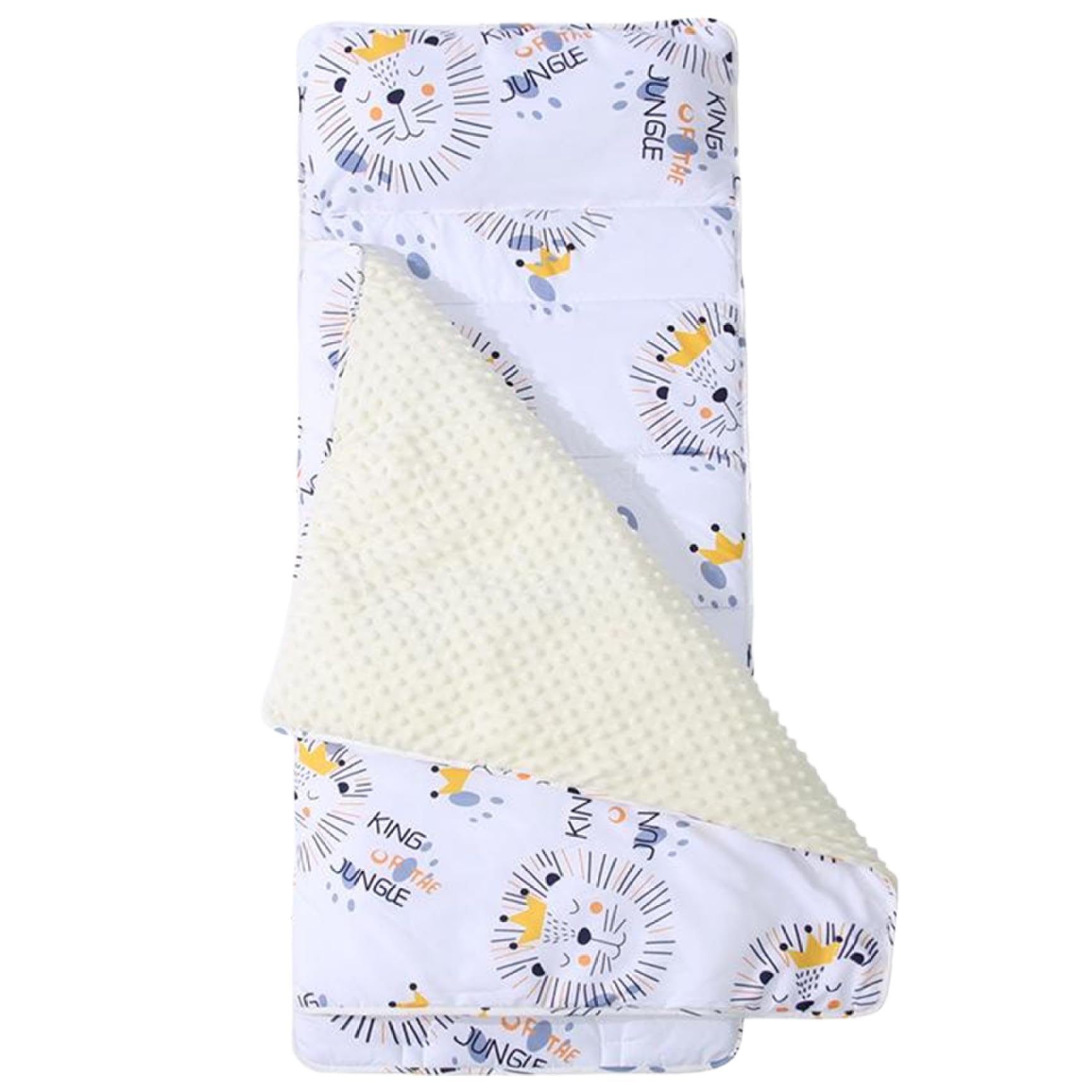 Tapis De Sieste Enfant 125x50 Cm – Sac De Couchage Enroulable – Avec Oreiller Et Couverture Intégrée – Garderie, Voyage