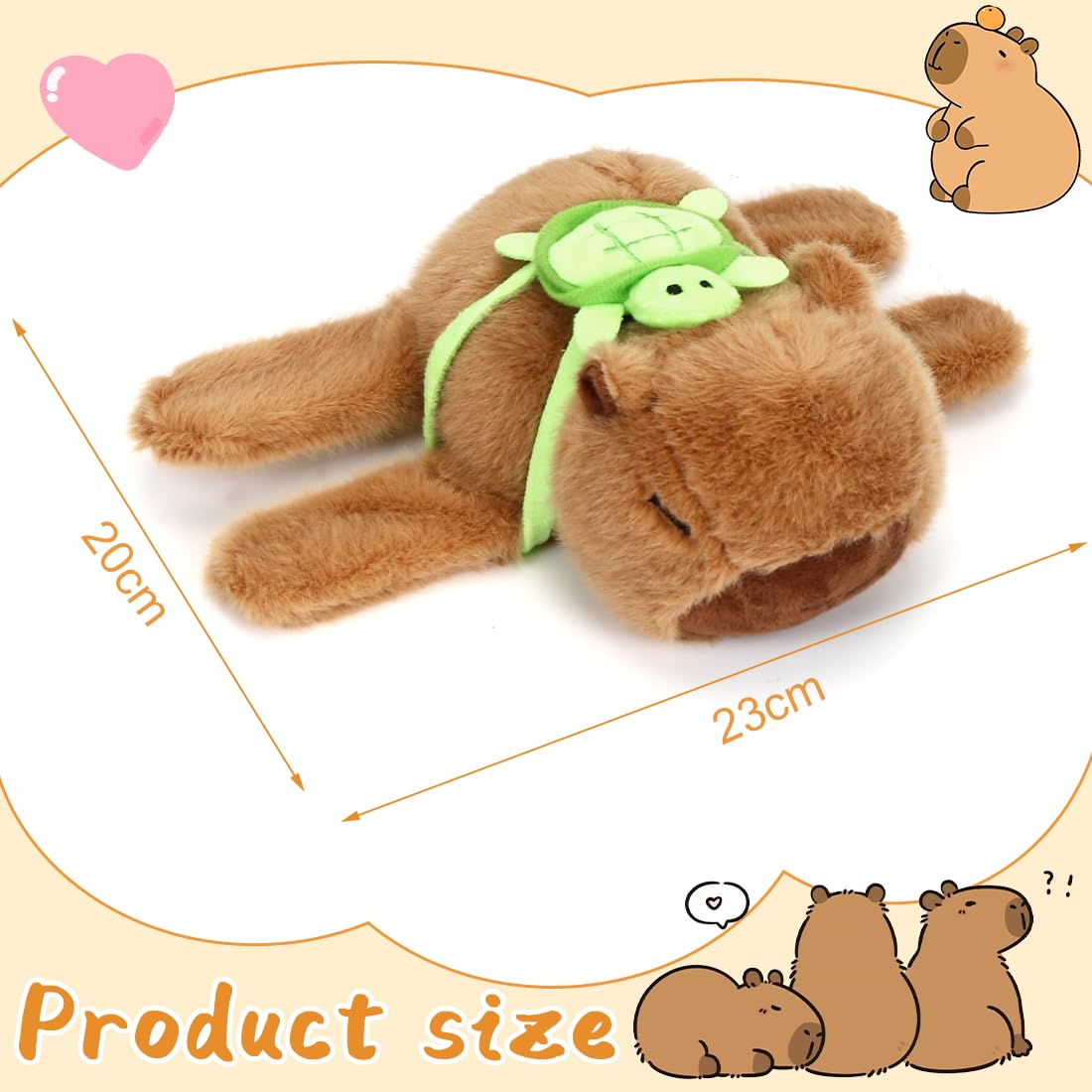 Pulsera Capybara Slap Snap de Peluche con Mochila Tortuga - Regalo Niñas y Niños