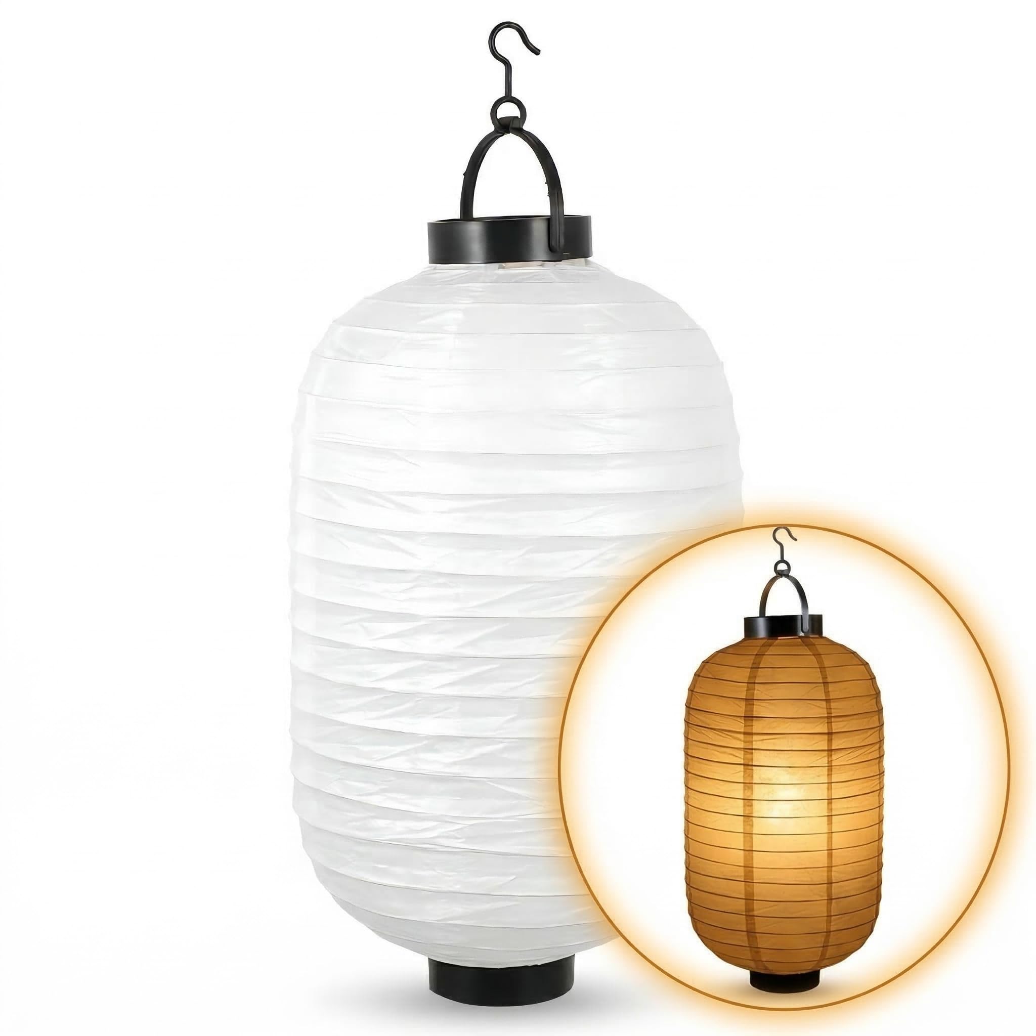 LED Paper Lantern White 20x35cm