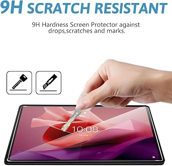 [2 Pack]Tempered Glass Compatible with Lenovo ldea Tab Pro 2025 / Lenovo Yoga Tab/Lenovo Tab P12 Screen Protector,Ultra Resistant,Anti Fingerprints,HD Clear,No Bubbles,9H Hardness Protector Film