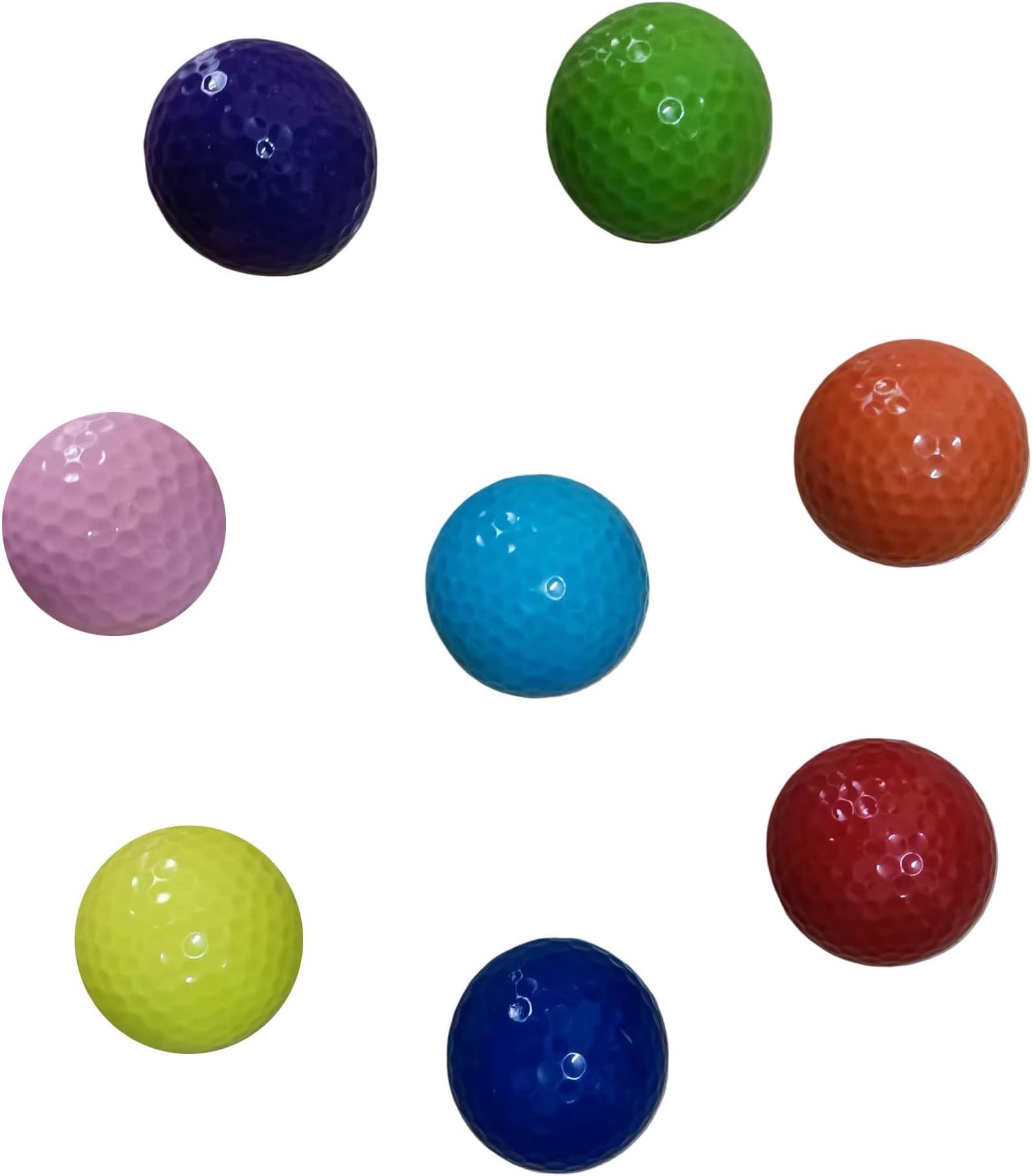 Colored Golf Balls 8Pack,Practice Mini Golf Balls for Men,Novelty Bright Class Golf Ball for Golfer Indoor&Outdoor,Golf Gift Set Training Golf Balls