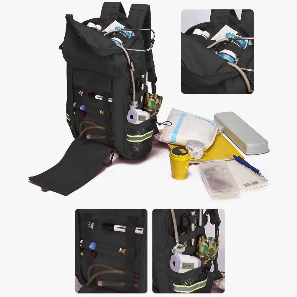 Mochila De Primeros Auxilios, Bolsa Médica con Tira Reflectante, Bolsa Vacía para Primeros Auxilios para Emergencias, Ideal para Acampar, Andar En Bicicleta Y Hacer Senderismo Aire Libre.