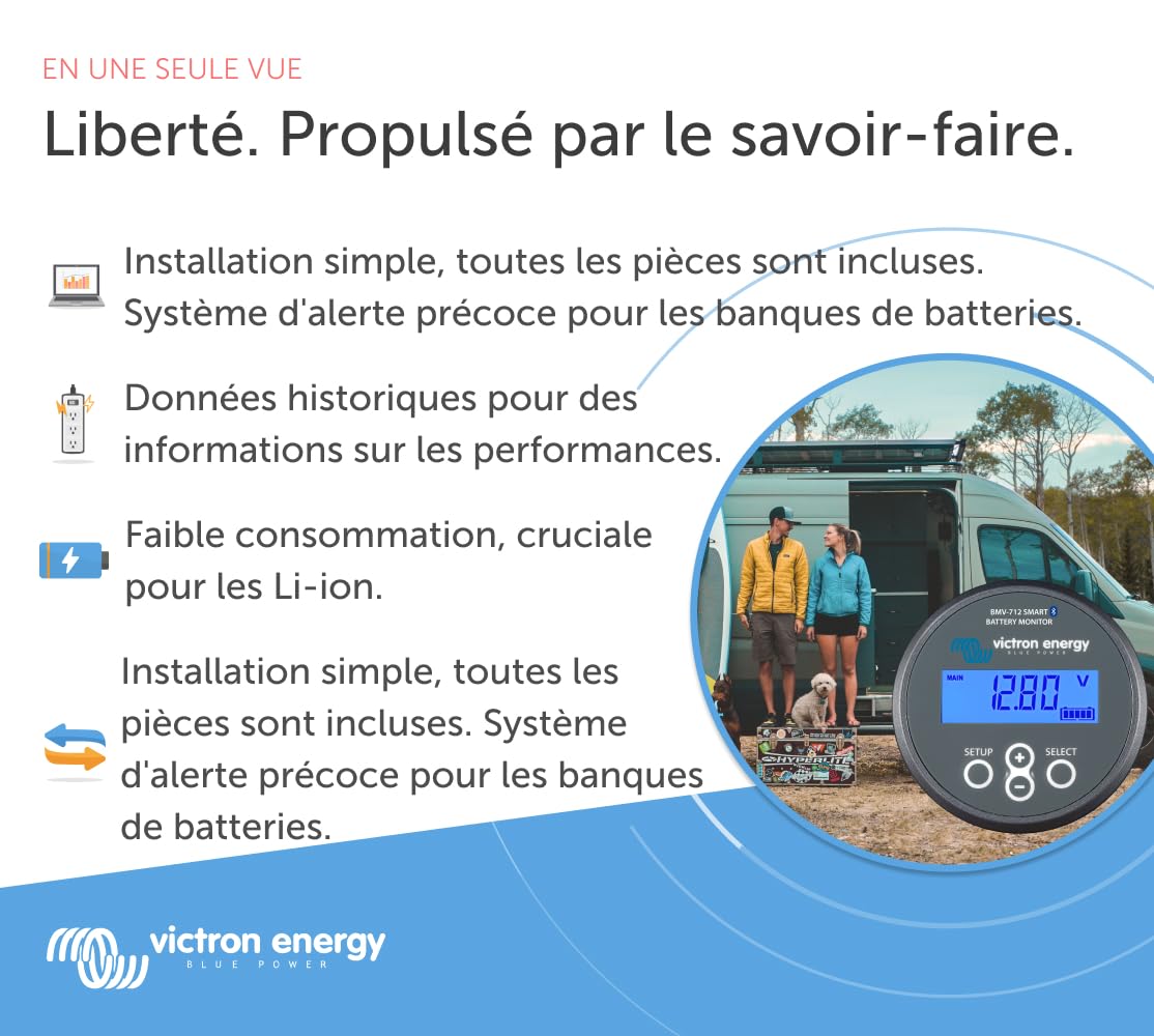Victron Energy BMV-712 Smart Moniteur de Batterie Gris