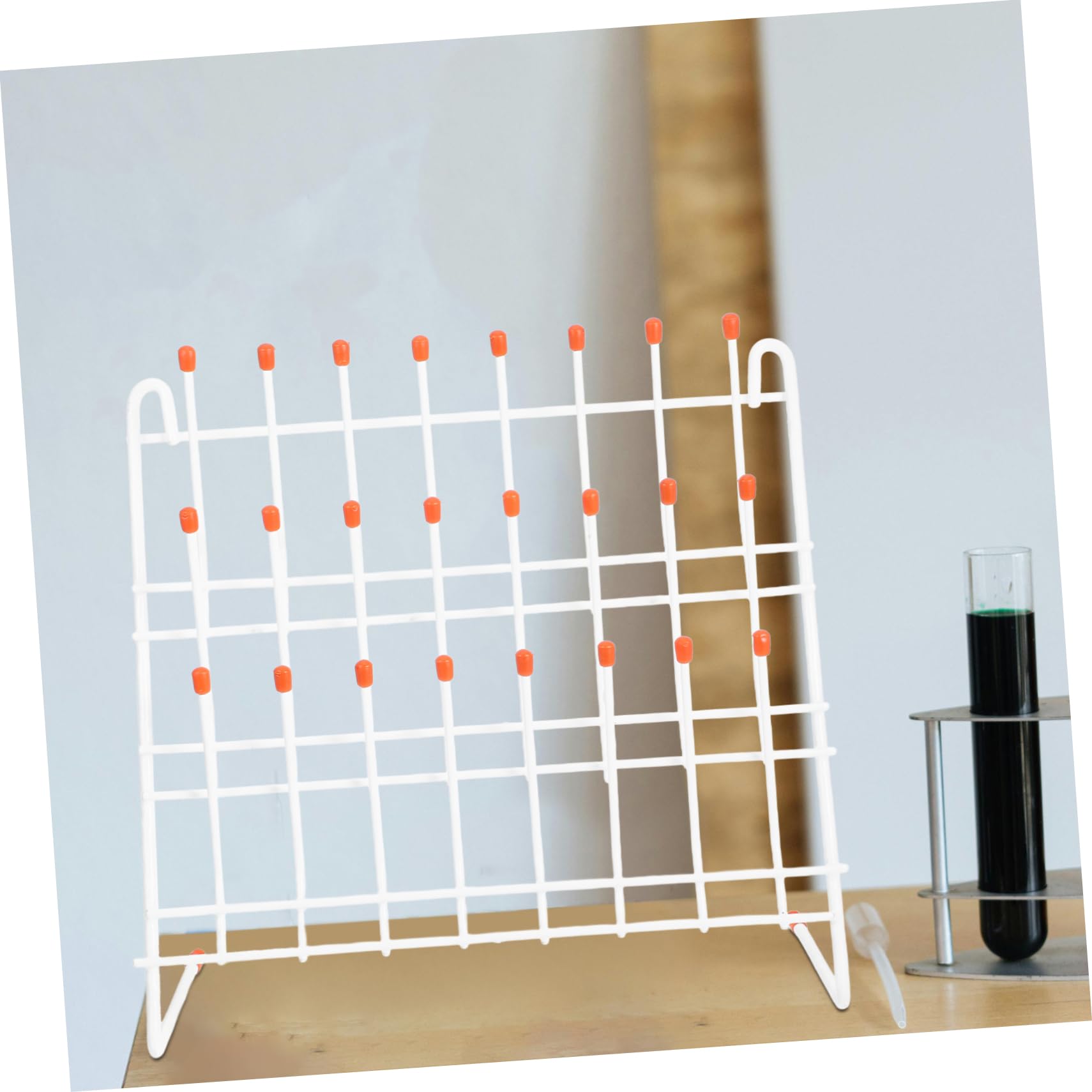 Hemobllo Soporte para Secado para Laboratorio Ensayo Hierro en de y E Tubos Blanco Ligero Fácil de Transportar Adecuado Laboratorios E Industrias