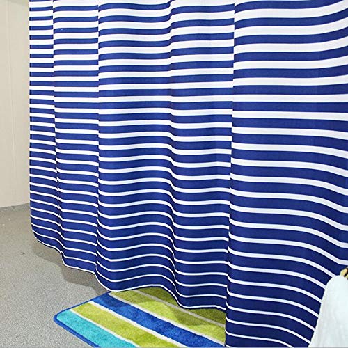 Rideau de douche de salle de bain bleu MU idéal pour un espace propre et sec
